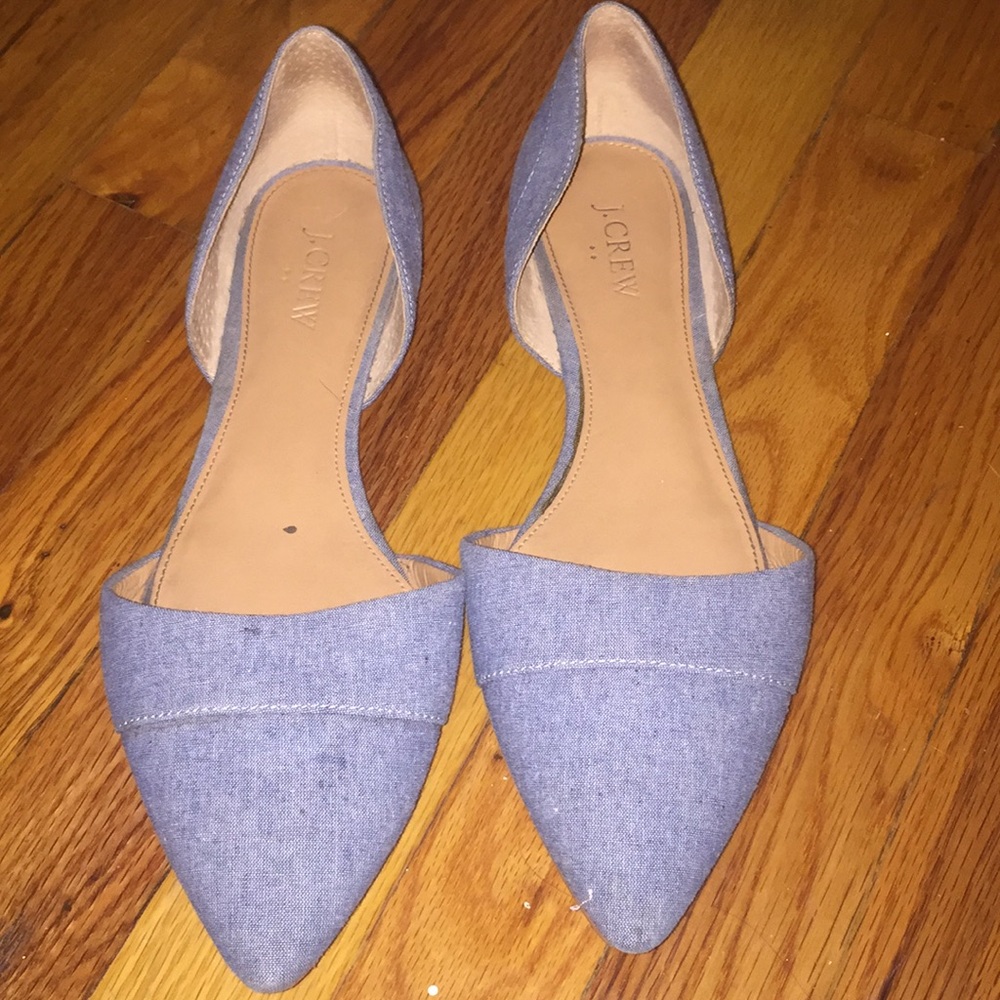 JCrew Chambray Flats